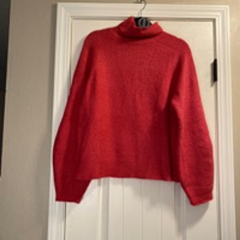 Women's Scoop pink Turtleneck Sweater Size S